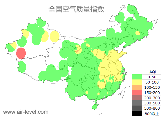 空气质量实时地图 2023-06-02 09:00