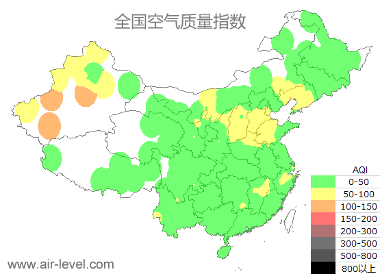 空气质量实时地图 2023-06-06 00:00