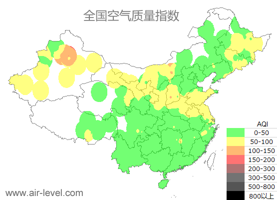 空气质量实时地图 2024-11-21 15:00