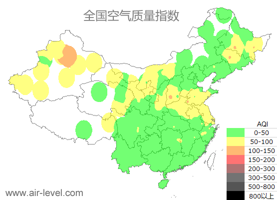 空气质量实时地图 2024-11-21 17:00