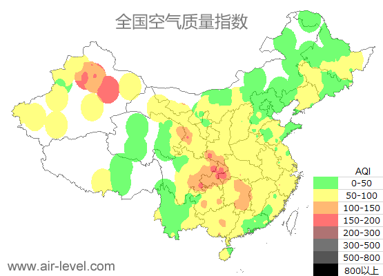 空气质量实时地图 2024-12-21 22:00