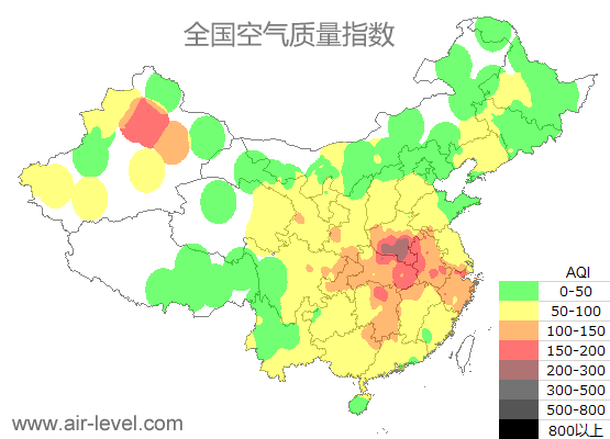 空气质量实时地图 2024-12-26 19:00