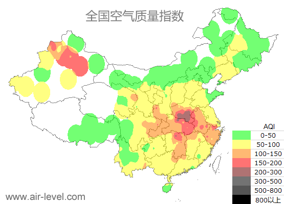 空气质量实时地图 2024-12-26 20:00