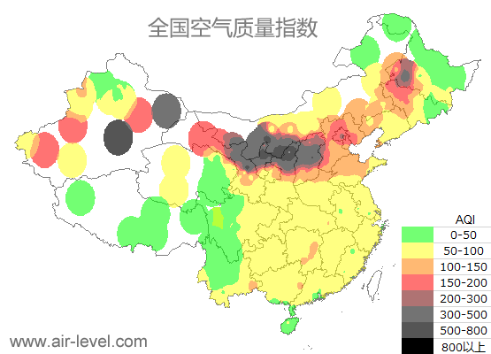 空气质量实时地图 2025-03-24 00:00