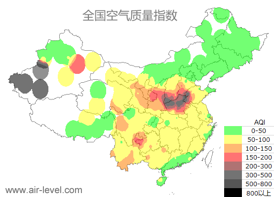 空气质量实时地图 2025-03-28 09:00