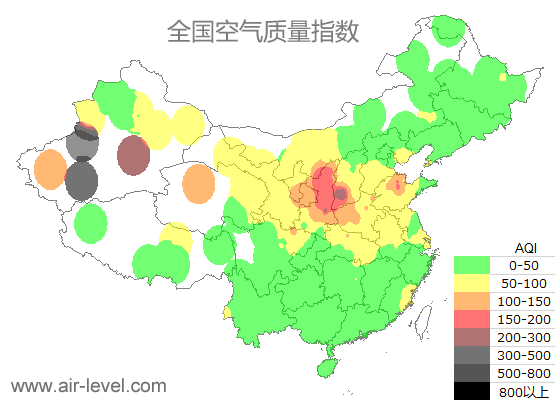 空气质量实时地图 2025-04-22 06:00
