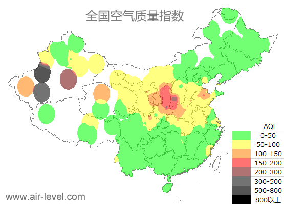 空气质量实时地图 2025-04-22 07:00