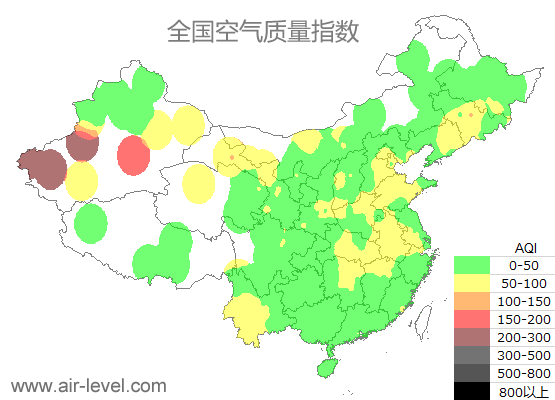 全国空气质量指数图 2025-04-28 13:00