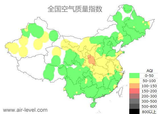 空气质量实时地图 2025-05-01 14:00