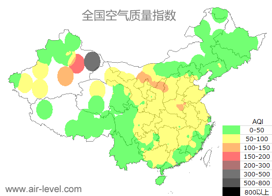 空气质量实时地图 2025-05-02 11:00