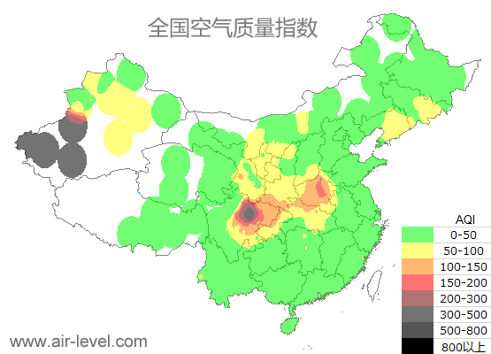 空气质量实时地图 2025-05-09 14:00