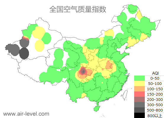 空气质量实时地图 2025-05-09 17:00