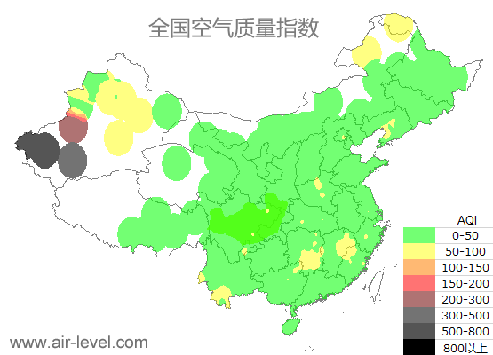 空气质量实时地图 2025-05-10 14:00