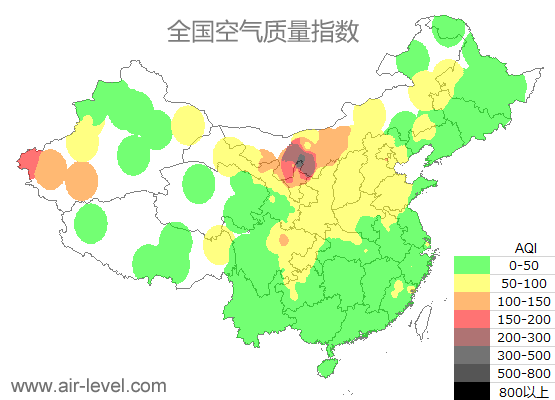空气质量实时地图 2025-05-16 13:00