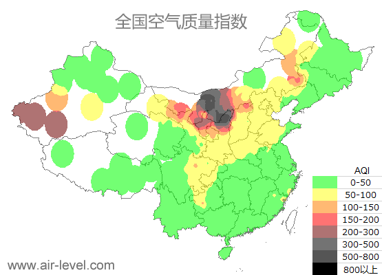 空气质量实时地图 2025-05-16 17:00