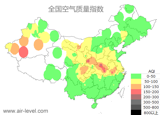 空气质量实时地图 2025-05-18 00:00