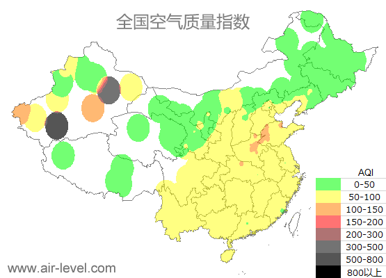 空气质量实时地图 2025-05-19 14:00