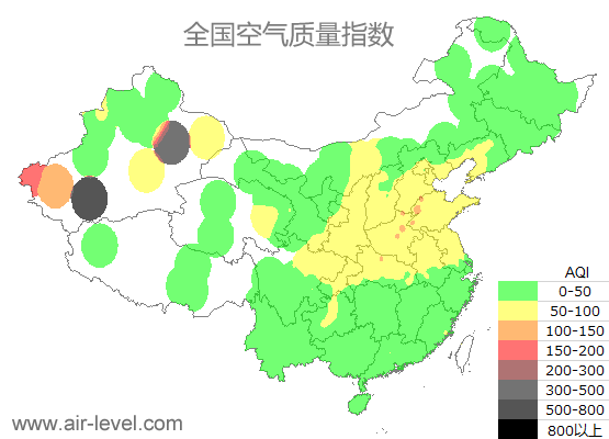 空气质量实时地图 2025-05-19 15:00