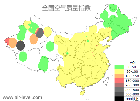空气质量实时地图 2025-05-19 16:00