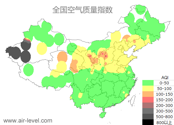 空气质量实时地图 2025-05-22 11:00