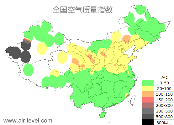 空气质量实时地图 2025-05-22 12:00