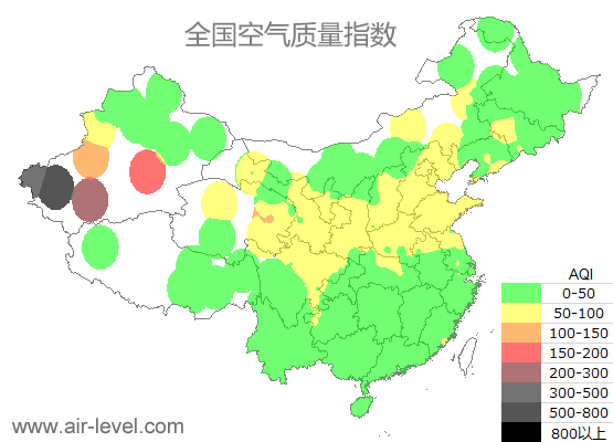 空气质量实时地图 2025-05-23 00:00
