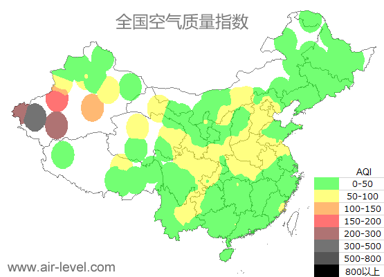 空气质量实时地图 2025-05-23 11:00