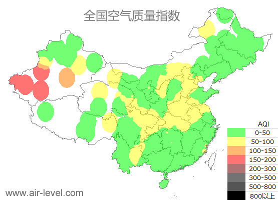 空气质量实时地图 2025-05-23 13:00