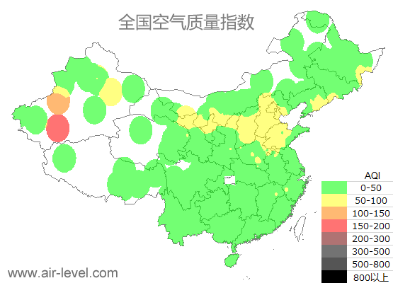 空气质量实时地图 2025-06-01 09:00