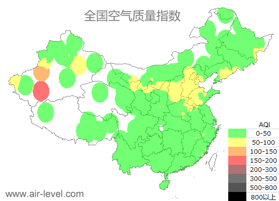 空气质量实时地图 2025-06-01 10:00