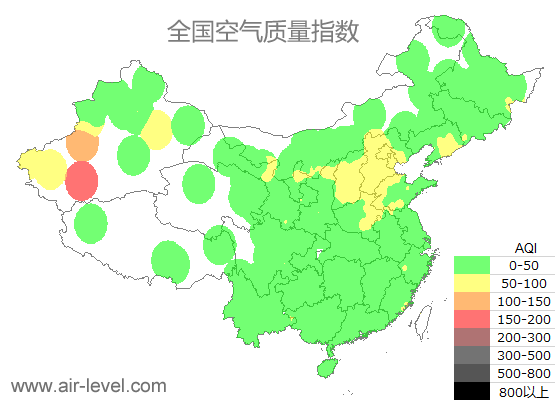 空气质量实时地图 2025-06-01 11:00