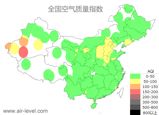 空气质量实时地图 2025-06-01 12:00