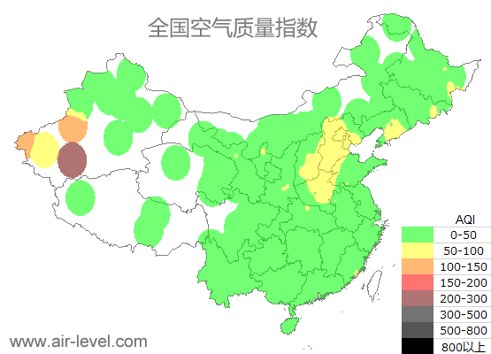 空气质量实时地图 2025-06-01 14:00