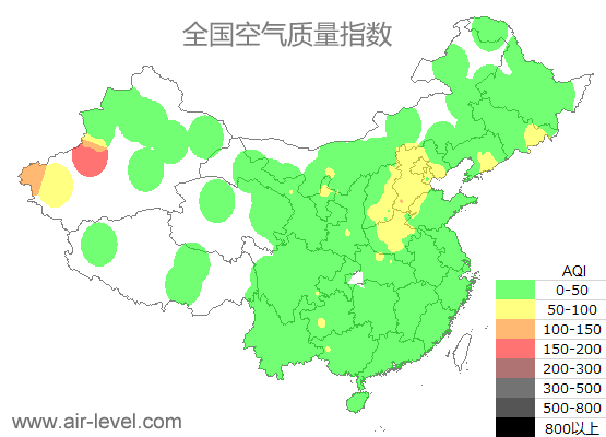 空气质量实时地图 2025-06-01 16:00