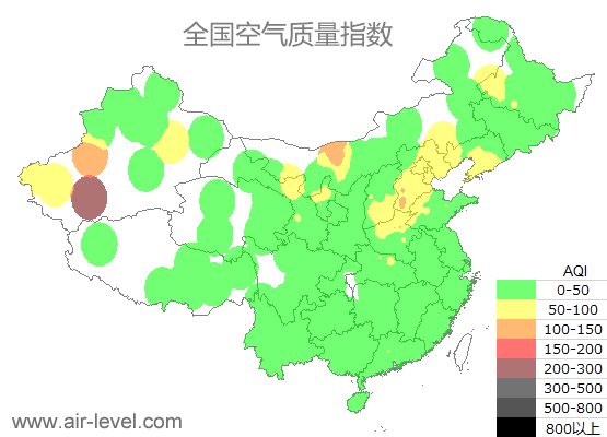空气质量实时地图 2025-06-01 23:00