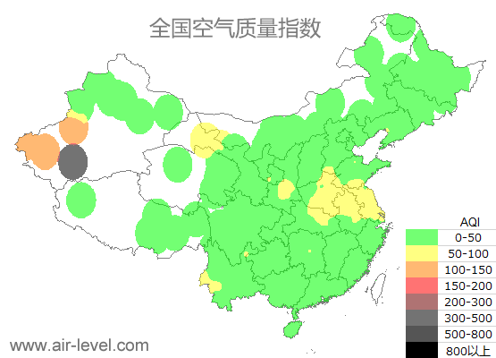 空气质量实时地图 2025-06-03 20:00