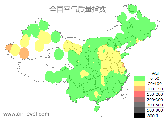空气质量实时地图 2025-06-05 07:00