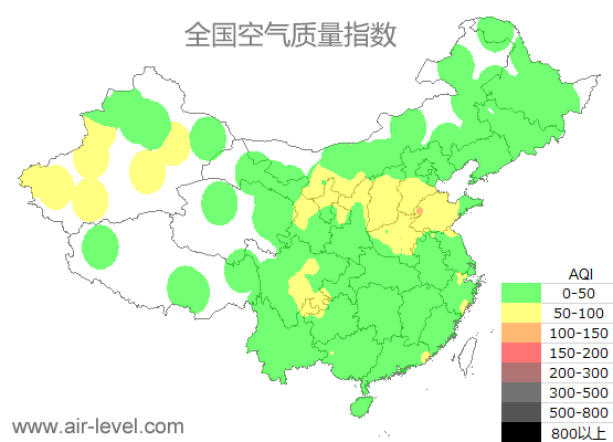 空气质量实时地图 2025-06-07 12:00