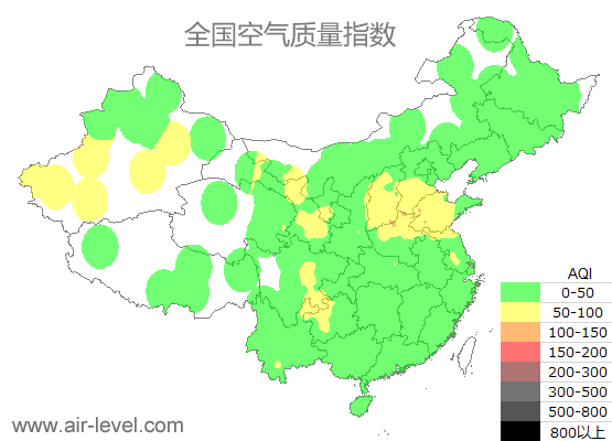 空气质量实时地图 2025-06-07 20:00
