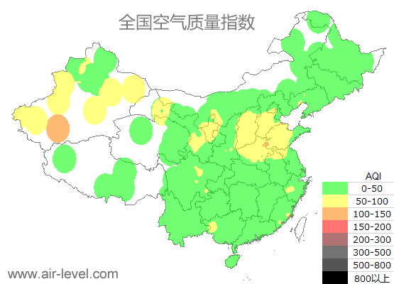 空气质量实时地图 2025-06-08 10:00