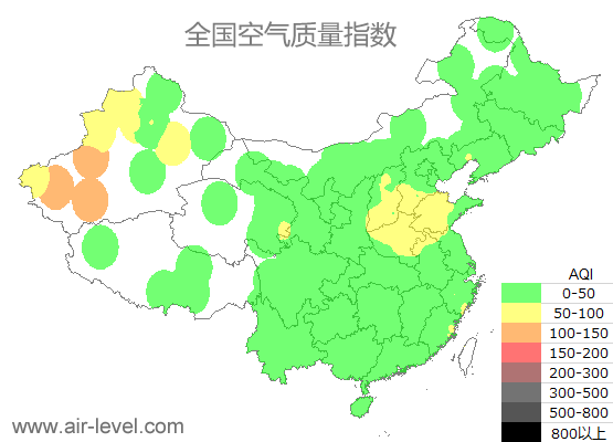 空气质量实时地图 2025-06-08 14:00