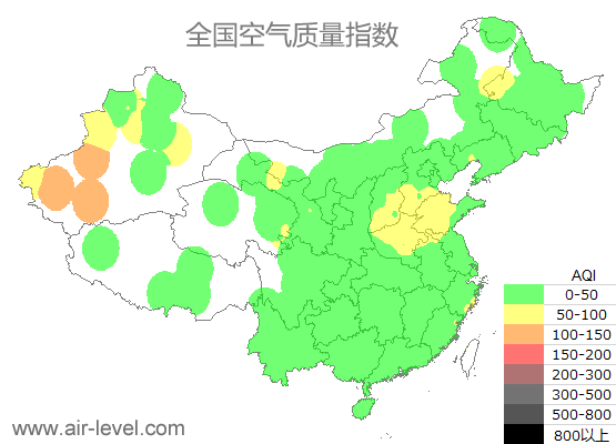 空气质量实时地图 2025-06-08 16:00