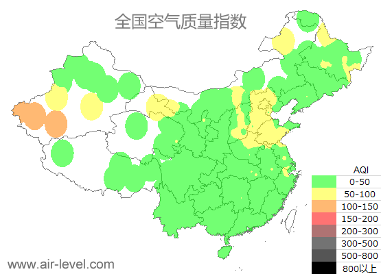 空气质量实时地图 2025-06-25 20:00