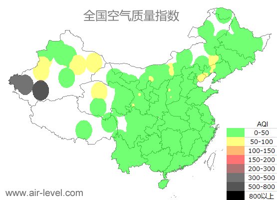 空气质量实时地图 2025-07-01 03:00