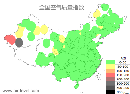 空气质量实时地图 2025-07-01 12:00