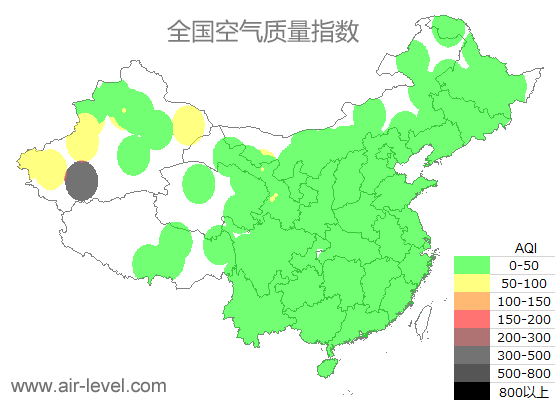 空气质量实时地图 2025-07-01 20:00
