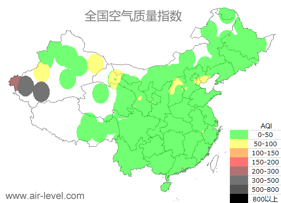 空气质量实时地图 2025-07-02 08:00