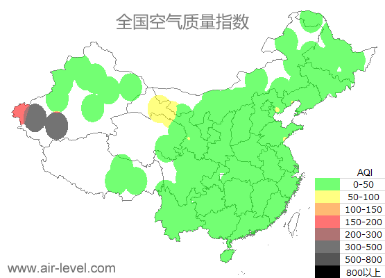 空气质量实时地图 2025-07-02 14:00