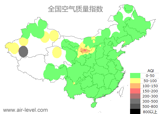 空气质量实时地图 2025-07-03 10:00