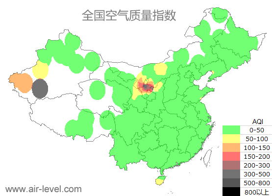 空气质量实时地图 2025-07-03 11:00